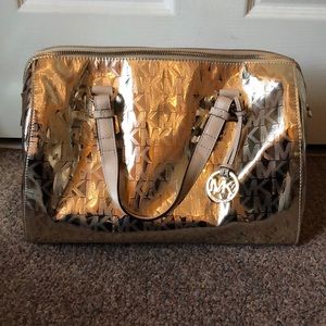 Authentic Gold Michael Kors Satchel